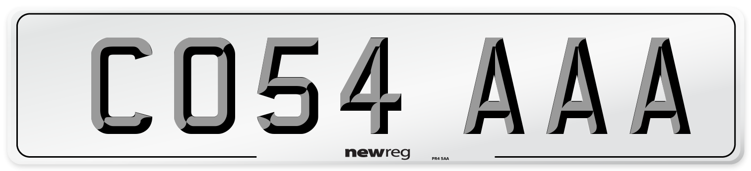 CO54 AAA Number Plate from New Reg